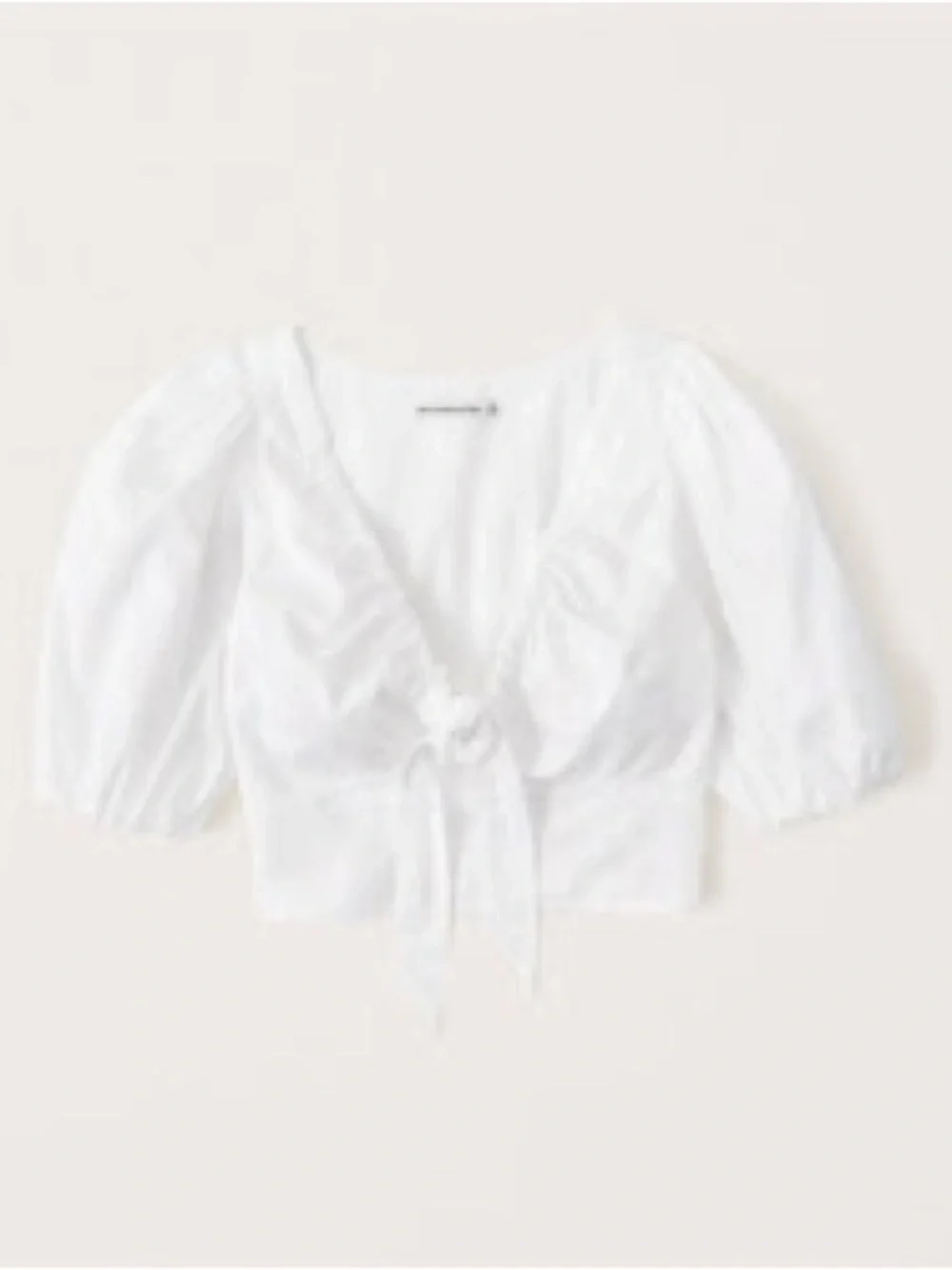 NWT Tie-Front Puff Sleeve Top size Large Abercrombie & Fitch